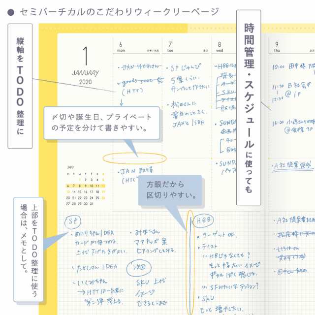 ポイント10倍 送料無料 Sunny Schedule Book ウィークリー 2020年 1月