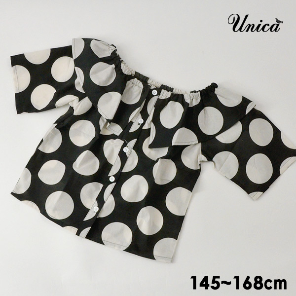 ユニカ 1 0609 2 Mmm ワンショルドットシャツ Xs M ジュニア レディース トップス 半袖シャツ 水玉 総柄 女の子 親子お揃い リンクコの通販はau Pay マーケット Marumiya World