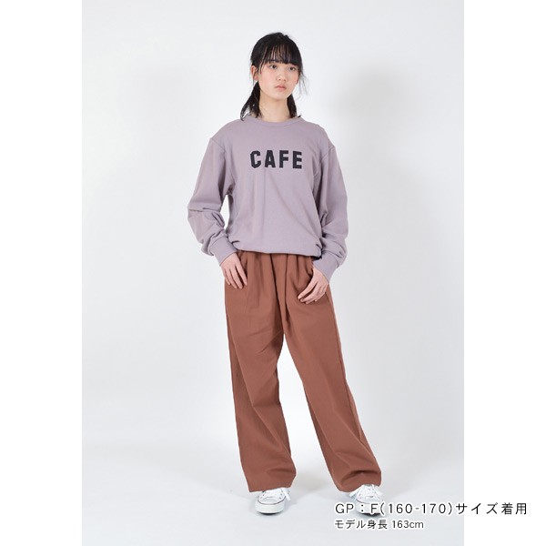 フォブ 610704-mSmM CAFE トレーナーキッズ ジュニア レディース トップス 長袖トレーナー スウェット 裏毛 シンプル ロゴ 子供服  FOV 40