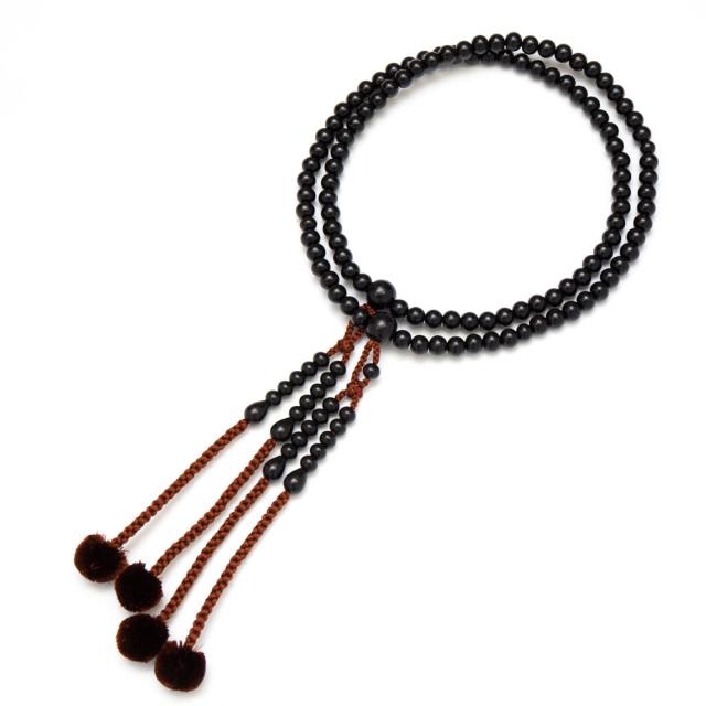 数珠 真言宗仕様 男性用 黒檀 正絹房