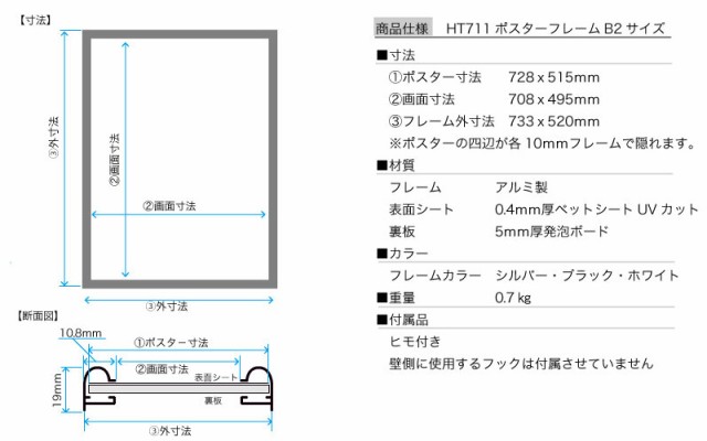 在庫一掃】 10枚のB2サイズのポスターフレーム - ポスター - labelians.fr