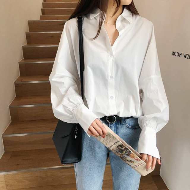 韓国ファッション レディースシャツ ブラウス - シャツ