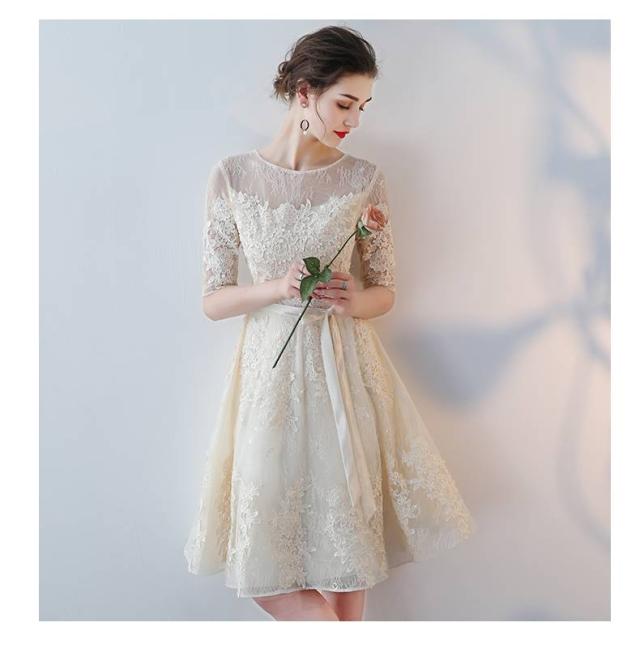 パーティードレス 結婚式 お呼ばれドレス 20代 30代 40代 袖あり レース 大きいサイズ お呼ばれワンピース 二次会 結婚式フォーマル 成人式 同窓会 食事会 謝恩会 創立記念 周年記念 女子会 入学式 卒業式 入園式 卒園式 演奏会 発表会の通販は 8,380円