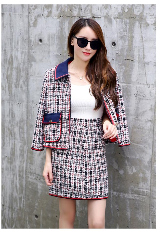 チェック ツイードジャケット レディース  ２点セット セットアップ 大きいサイズ ママ 入園式 卒業式 アウター 新作 春秋