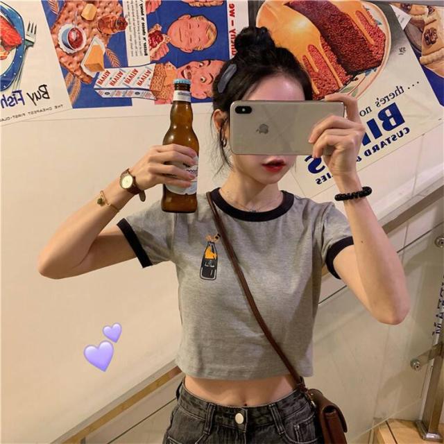 ラウンドネック カジュアルtシャツ ラインデザイン ワンポイント プリント 半袖 ショート丈 可愛い 春 夏 韓国ファッション レディース の通販はau Pay マーケット Me Too ラウンドネック カジュアルtシャツ ラインデザイン ワンポイント プリント 半袖 ショート丈 可愛い 春 夏 韓国ファッション レディース の通販はau Pay マーケット Me Too