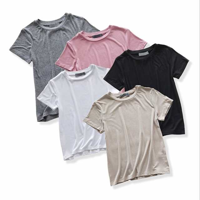 人気 ｔシャツ トップス カットソー 5色 春夏 半袖 クルーネック 無地 シンプル 10代 代 30代 40代 新作 大人 韓国ファッション キューの通販はau Pay マーケット Me Too