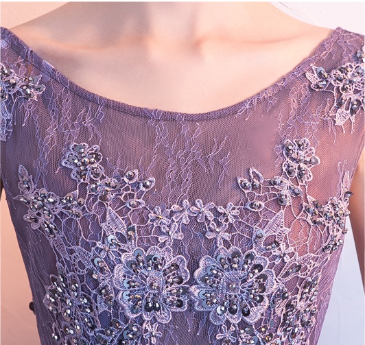 パーティードレス フィッシュテール アシンメトリー ラウンドネック U