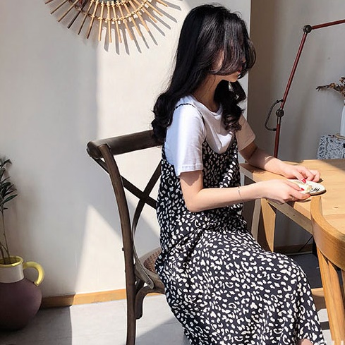 レオパード サロペット ワイドパンツ キャミ ストラップ cr9752 サロペットワイドパンツ - ベルーナ【公式】