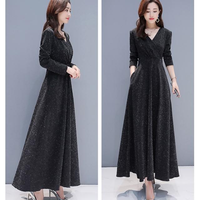 ◆結婚式 パーティー カシュクール ミモレ丈 ドレス テーラード GIRL DRESS FOR NOW ドレス パールベルト付きカシュクール風