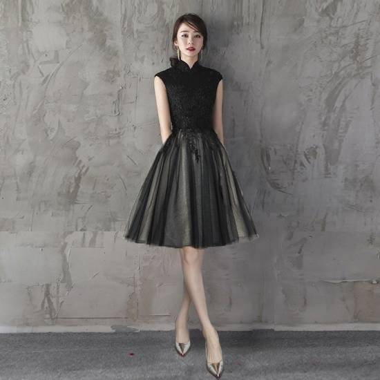 パーティードレス 春夏 結婚式 大きいサイズ 30代 ひざ丈 ノースリーブ