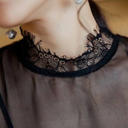 パーティードレス 春夏 結婚式 30代 ひざ丈 半袖 袖あり ハイネック レース 花柄 刺繍 タイト 透け感 大人可愛い お呼ばれドレス 黒 パーティードレス 春夏 結婚式 30代 ひざ丈 半袖 袖あり ハイネック