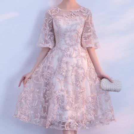 ワンピース ひざ丈 ドレス 花柄 レース シースルー フライスリーブ レディース 大人 可愛い エレガント 上品 清楚 パーティー