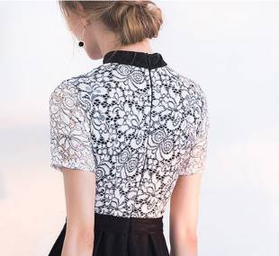 パーティードレス 春夏 結婚式 大きいサイズ 30代 ミモレ丈 半袖 袖