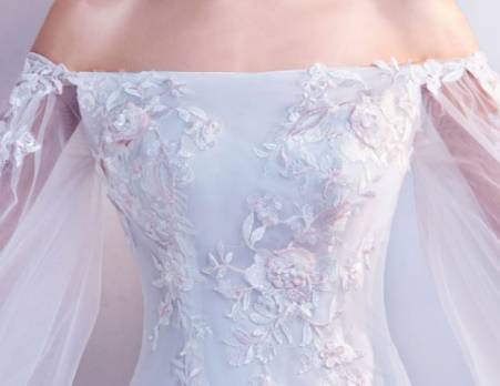 ロングドレス スレンダーライン パーティードレス イブニングドレス 春夏 結婚式 二次会 披露宴 ホワイト 大きいサイズ ロング丈 マキシ丈 袖あり マーメイドライン フィッシュテール 刺繍 レース 透け感 オフショルダー 20代 30代 フェミニン ガーリー ロングドレス スレンダーライン パーティードレス イブニングドレス 春