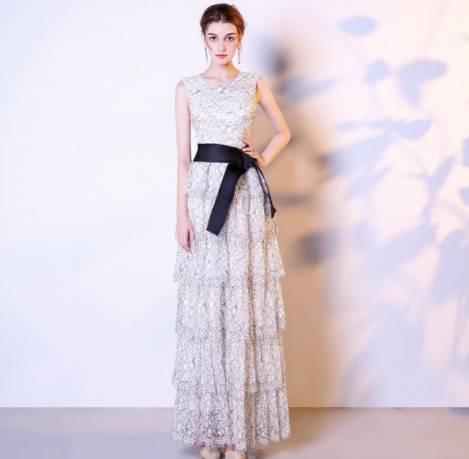 ロングドレス 演奏会 パーティードレス ワンピースドレス ワンピース ドレスワンピ お呼ばれドレス イブニングドレス 春夏 お呼ばれ デート 同窓会 謝恩会 食事会 卒業パーティー ゲスト 大きいサイズ マキシ丈 ノースリーブ Iライン レース フリル ラウンドネック 20代 30代