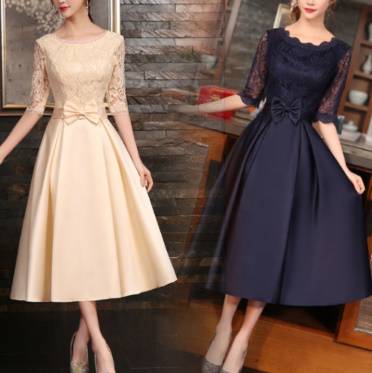 パーティードレス 春夏 結婚式 大きいサイズ 20代 ひざ丈 半袖 袖あり ラウンドネック レース 花柄 刺繍 Xライン 透け感 きれいめ パーティードレス 春夏 結婚式 大きいサイズ 20代 ミモレ丈 半袖 袖