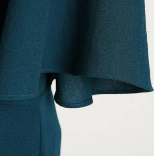 ミディ丈ワンピース カシュクール 袖フレアー クラシカル シック 大人 結婚式二次会 お呼ばれ 2018年新作 婚活パーティー ミディ丈ワンピース カシュクール 袖フレアー クラシカル シック 大人