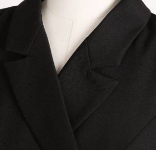 プリーツワンピース ダブルボタン シック クラシカル Aライン 七分袖