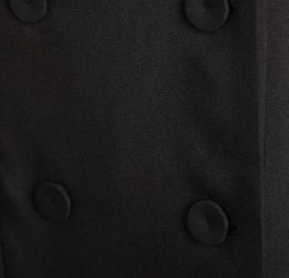 プリーツワンピース ダブルボタン シック クラシカル Aライン 七分袖