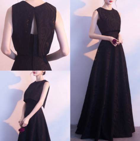 ロングパーティードレス 刺繍 切替 バックコンシャス ノースリーブ シック 美スタイル 結婚式 結婚式二次会 お呼ばれ 2018年新作