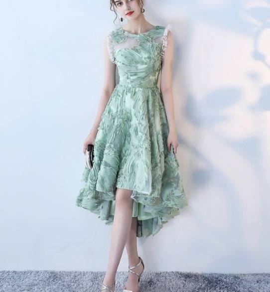 ミディ丈ドレス フィッシュテール パーティードレス チュール 透け感