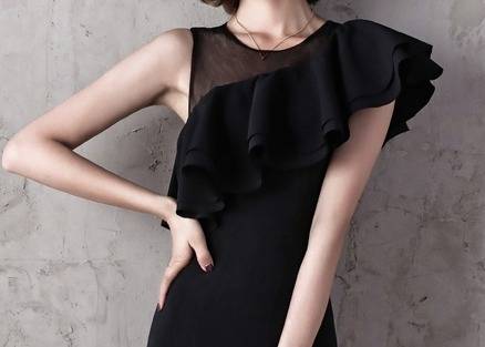 パーティードレス フィッシュテール フリル ロング タイト スリット