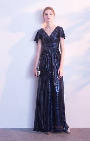 パーティードレス スパンコール ?ネック 半袖 結婚式 6色 マキシ丈 ロング タイト スリム 異素材ミックス 光沢 キラキラ感 パーティー パーティードレス スパンコール ?ネック 半袖 結婚式 6色 マキシ丈