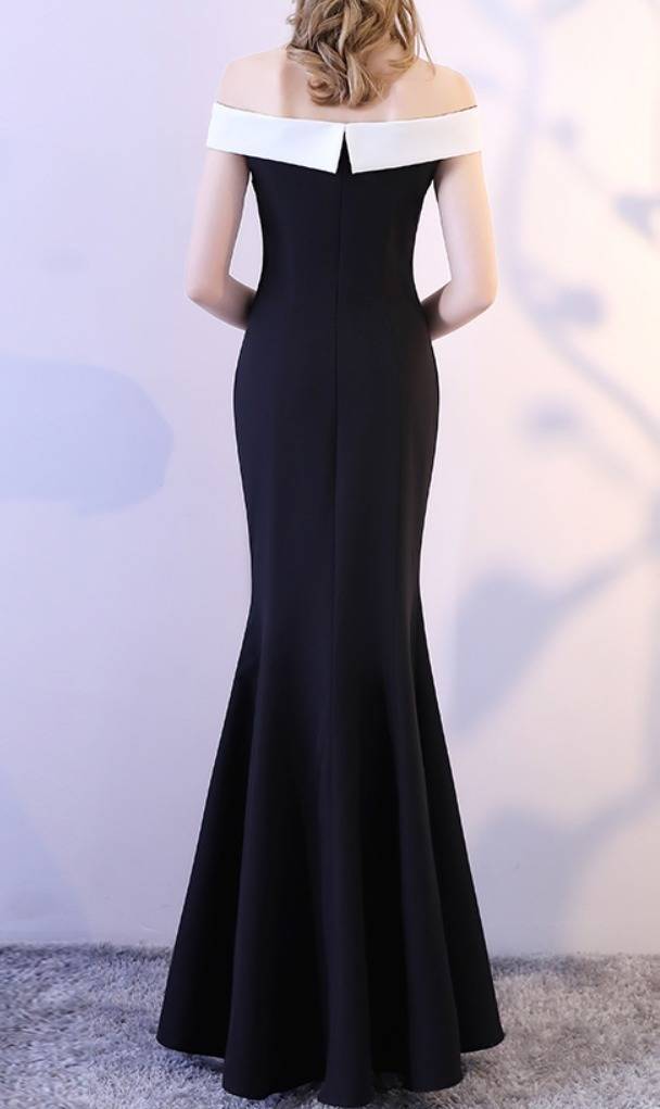 ロングドレス 黒 パーティードレス イブニングドレス 春夏 結婚式