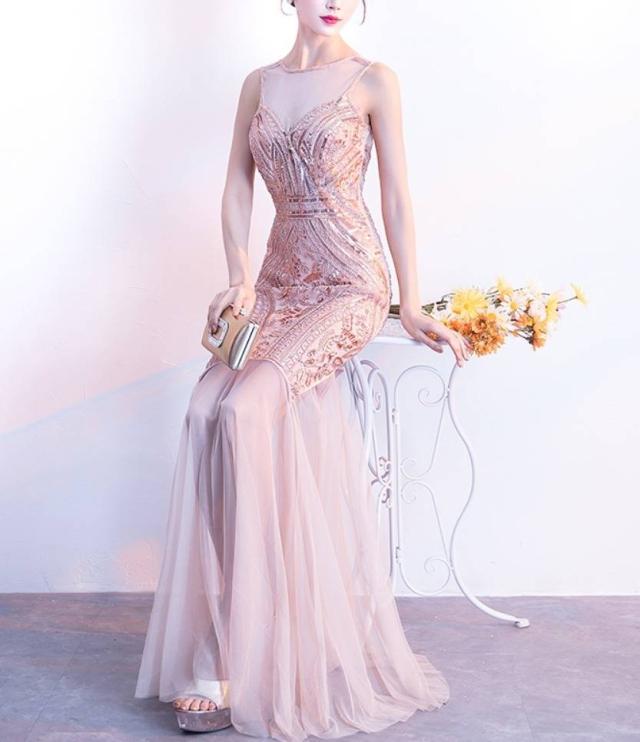 ロングドレス 演奏会 パーティードレス イブニングドレス 春夏 結婚式 二次会 披露宴 ブラック 大きいサイズ ロング丈 マキシ丈 ノースリーブ 袖なし マーメイドライン タイト 刺繍 スパンコール 透け感 ラウンドネック 20代 30代 大人 フォーマル ロングドレス 演奏会 パーティードレス イブニングドレス 春夏 結婚式