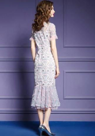 ロングドレス 袖あり パーティードレス イブニングドレス 春夏 結婚式