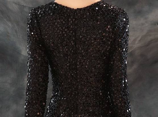 ロングドレス 黒 パーティードレス イブニングドレス 春夏 結婚式