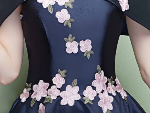 パーティードレス 可愛い 花柄 オフショルダー 4色 フレア Aライン