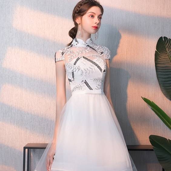 パーティードレス お呼ばれ 結婚式 謝恩会 春夏 黒 大きいサイズ ミニ