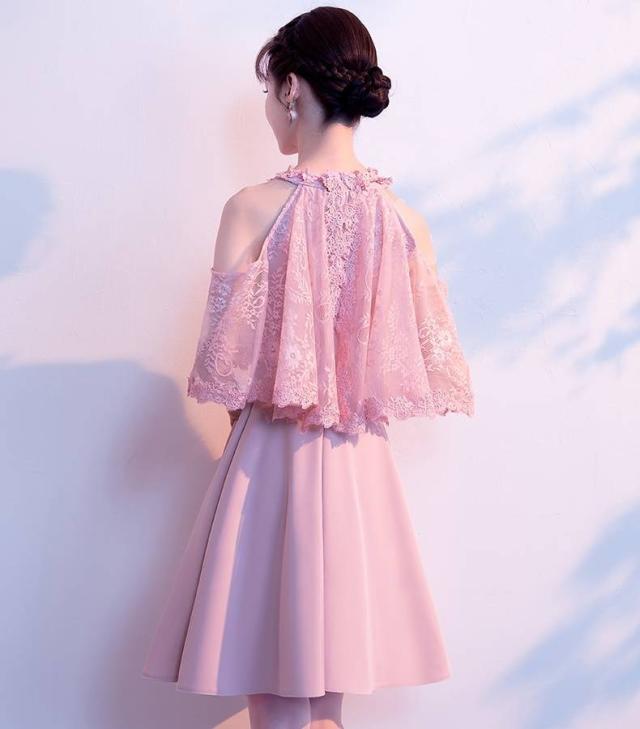 パーティードレス イブニングドレス 春夏 結婚式 二次会 披露宴 ピンク