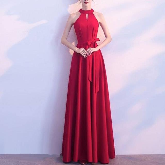 ロングドレス 黒 パーティードレス イブニングドレス 春夏 結婚式