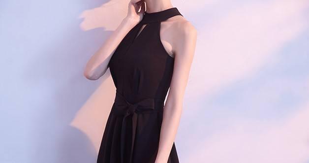 ロングドレス 黒 パーティードレス イブニングドレス 春夏 結婚式