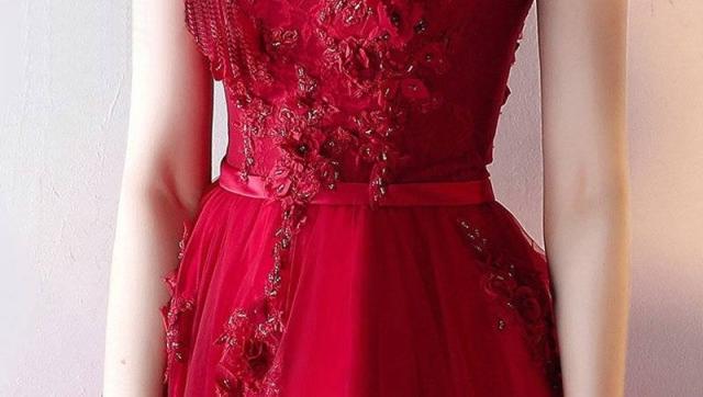 パーティードレス オフショルダー レース 刺繍 チュチュ 膝丈 ミディ丈