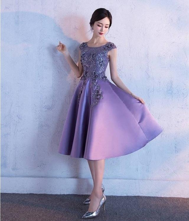 パーティードレス 花柄 レース Aライン 膝丈 ミディ丈 ラウンドネック フレンチスリーブ エレガント フェミニン 可愛い パーティー パーティードレス 花柄 レース フレンチスリーブ ラウンドネック