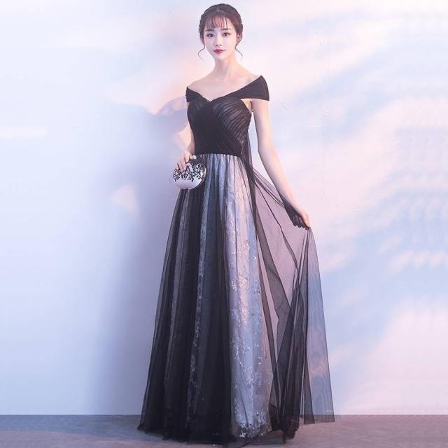 パーティードレス シフォン プリーツ 半袖 Ｖネック ロング丈 マキシ丈 Aライン リボン バックコンシャス エレガント パーティー