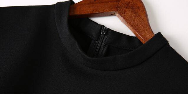 ワンピースドレス バイカラー 切替 フィッシュテール 長袖 フレア Ａライン ミニ丈 裏地 ウエストマーク ベルト付き エレガント ワンピースドレス バイカラー 切替 フィッシュテール 長袖 フレア A