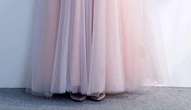 ロングドレス 袖あり 演奏会 パーティードレス 春夏 発表会 ピアノ