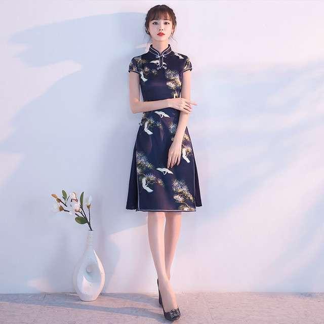 パーティドレス 二次会 お呼ばれ 謝恩会 ネイビー 大きいサイズ