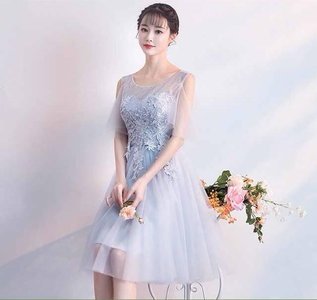 袖あり パーティードレス ブライズメイドドレス 春夏 結婚式 二次会 披露宴 お呼ばれ ブライズメイド 介添え 女子会 同窓会 食事会 卒業パーティー 大きいサイズ ひざ丈 ノースリーブ 5分袖 Aライン フレア 編み込み レース チュール シースルー Vネック ラウンドネック 袖あり パーティードレス ブライズメイドドレス 春夏 結婚式 二次会