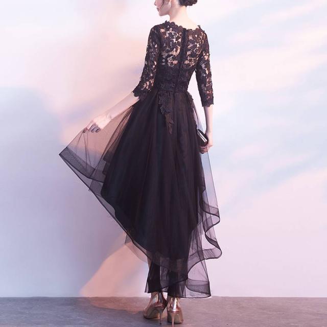 パーティードレス 長袖ワンピース 結婚式 フィッシュテール 大人 花柄