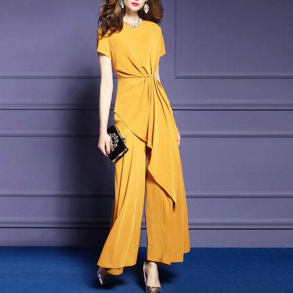 パーティードレス ロング 袖あり 長袖 大人 上品 30代 40代 50代 サロペット ロング 半袖 カジュアルスタイル レディース パーティードレス ロング 袖あり 長袖 大人 上品 30代 40代 50代