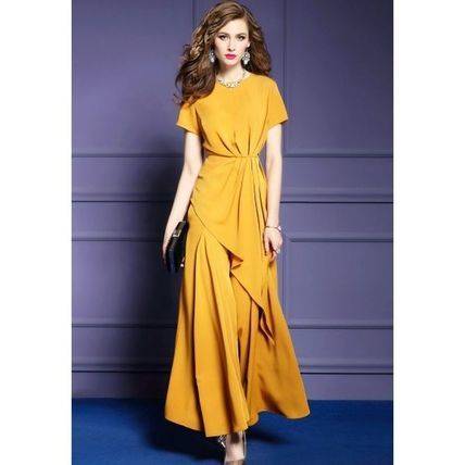 パーティードレス ロング 袖あり 長袖 大人 上品 30代 40代 50代 サロペット ロング 半袖 カジュアルスタイル レディース パーティードレス ロング 袖あり 長袖 大人 上品 30代 40代 50代