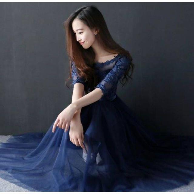 結婚式 二次会 インポート パーティー ミモレ ドレス ワンピース 花柄 マキシ Uネック 無地 ミディアム 半袖 レディース