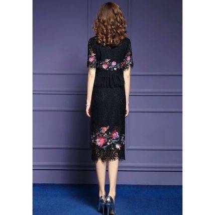 パーティードレス 花柄 結婚式 二次会 大人 上品 30代 40代 50代 花