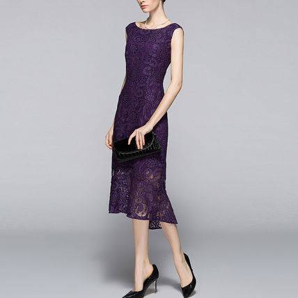 パーティードレス ワンピース 結婚式 大人レース 30代 40代 50代 花柄 A