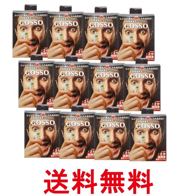 12個セット ゴッソ ブラジリアンワックス 10回分 鼻毛脱毛セット 両鼻 GOSSO 送料無料